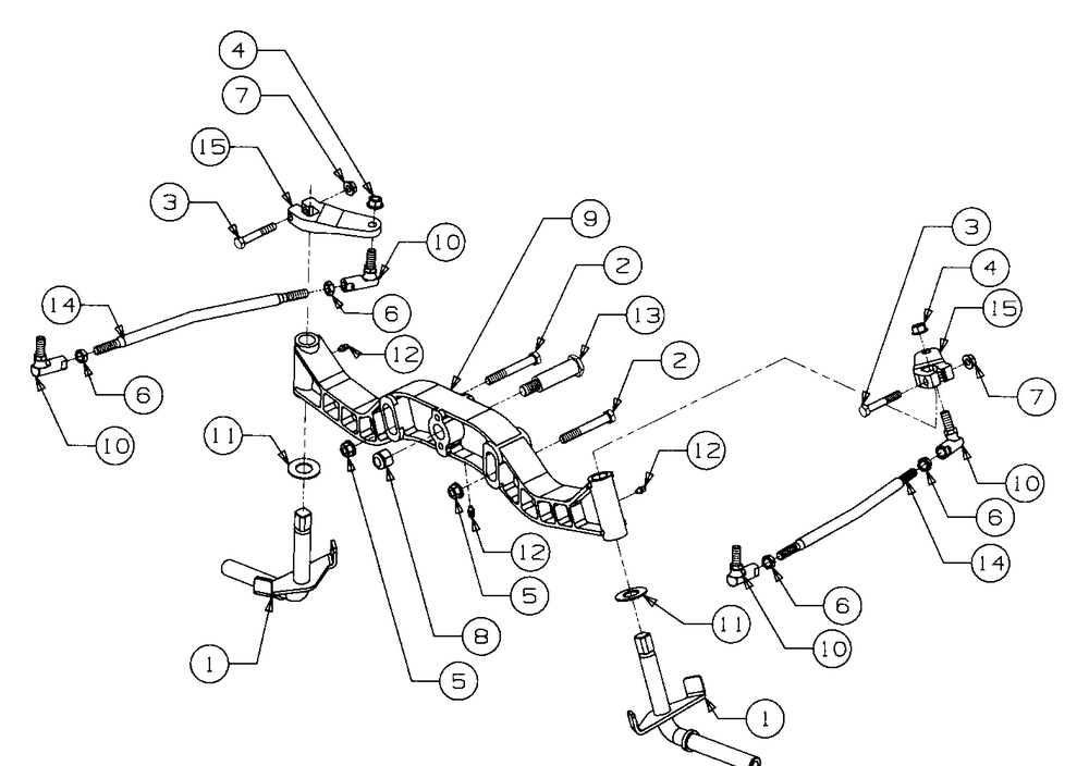 Front Axle And Connections Diagram and Parts List for GT2186-44 13A298L710-13A298L712 Cub Cadet Lawn Tractor